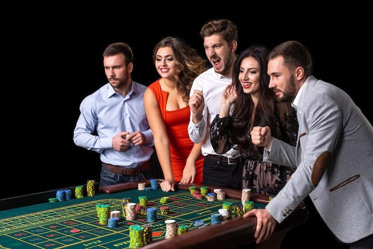 Pengguna menikmati hiburan sports dan casino dengan tampilan neon hijau modern